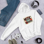 Music Has No Borders Unisex Hooded Sweatshirt — White