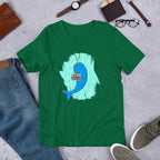 Unicorn Whale Half Sleeve T-Shirt — Green