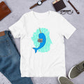 Unicorn Whale Half Sleeve T-Shirt — White