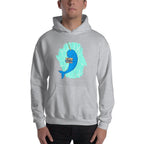 Unicorn Whale Unisex hooded Sweatshirt — detail view 2