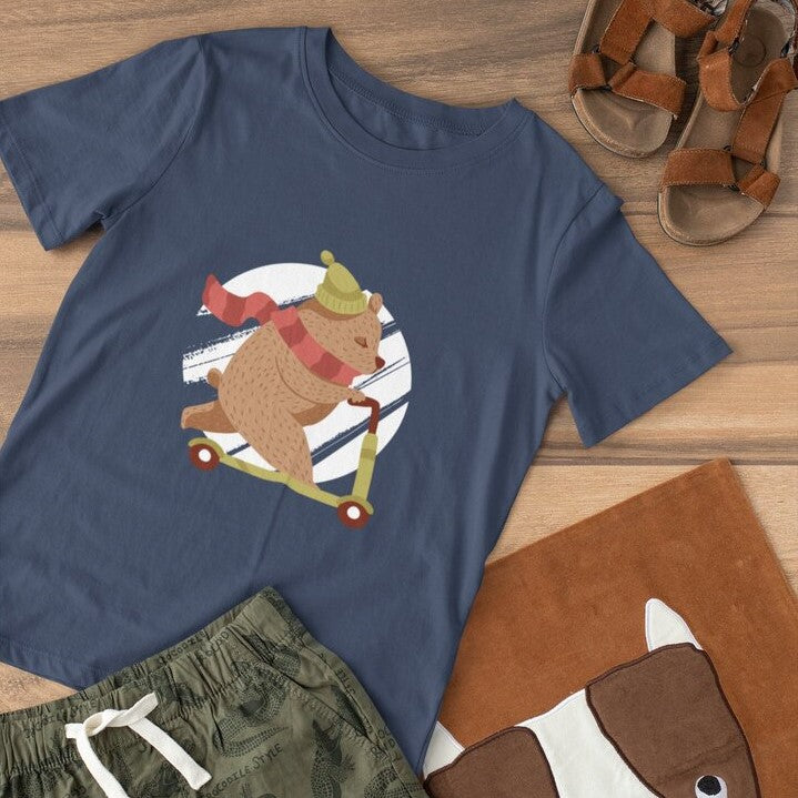 Skating Bear Toddler's T-Shirt — 1 (2)