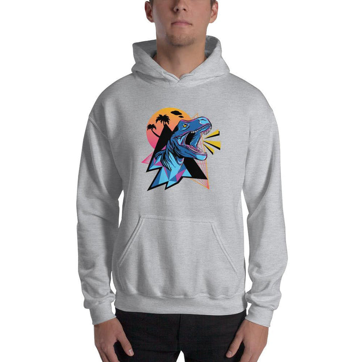 Neon Dinosaur Unisex Hooded Sweatshirt