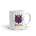 Neon Cat Coffee Mug — front view