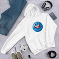 Neptune Cartoon Unisex Hooded Sweatshirt — White