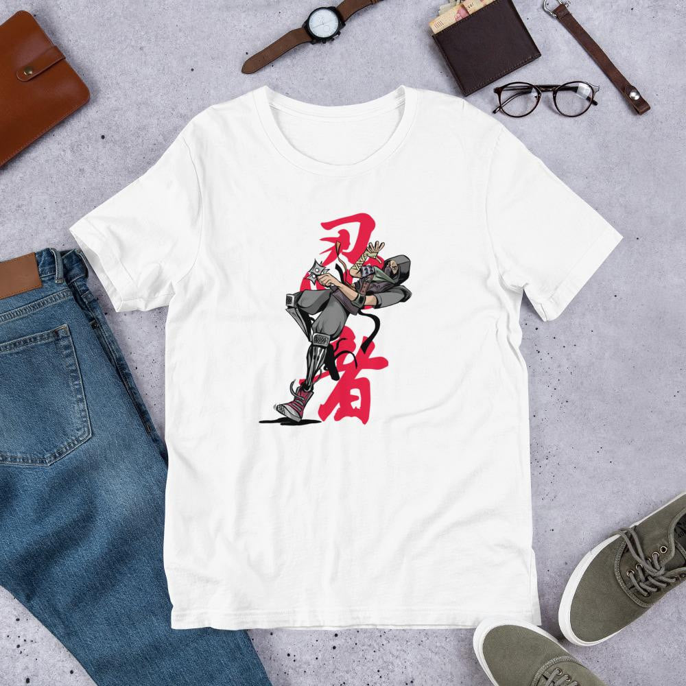Ninja Half Sleeve T-Shirt — White