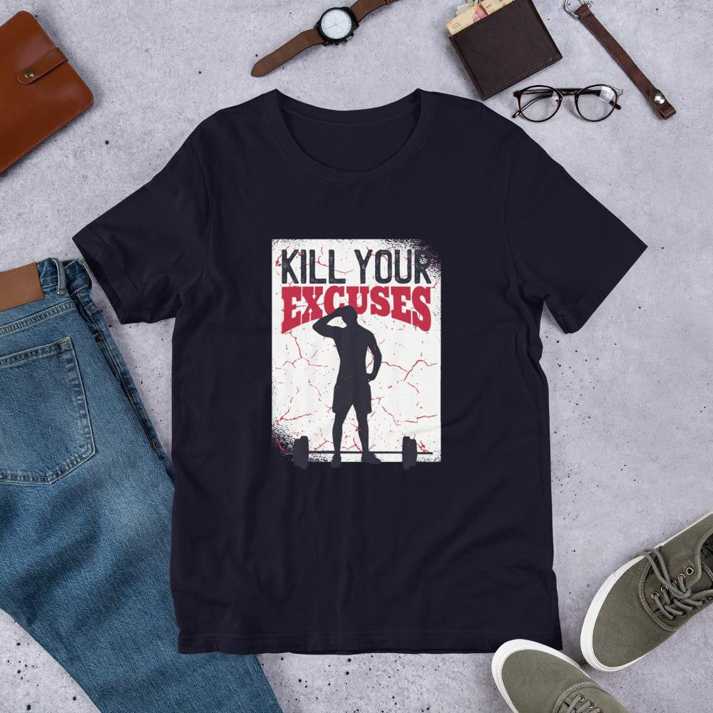 Kill Your Excuses Half Sleeve T-Shirt — Navy