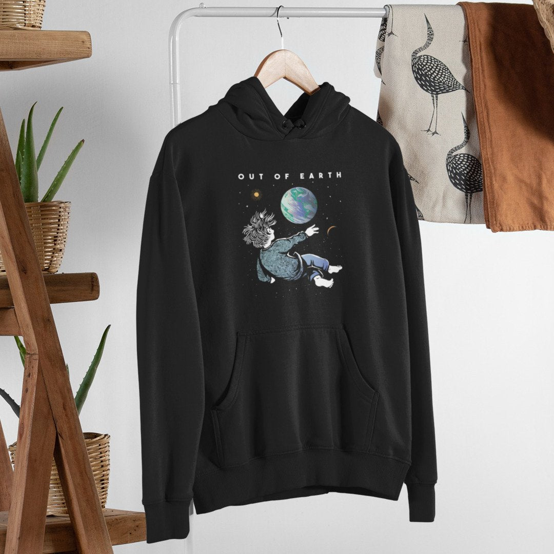 Out Of Earth Unisex Hooded Sweatshirt — Black