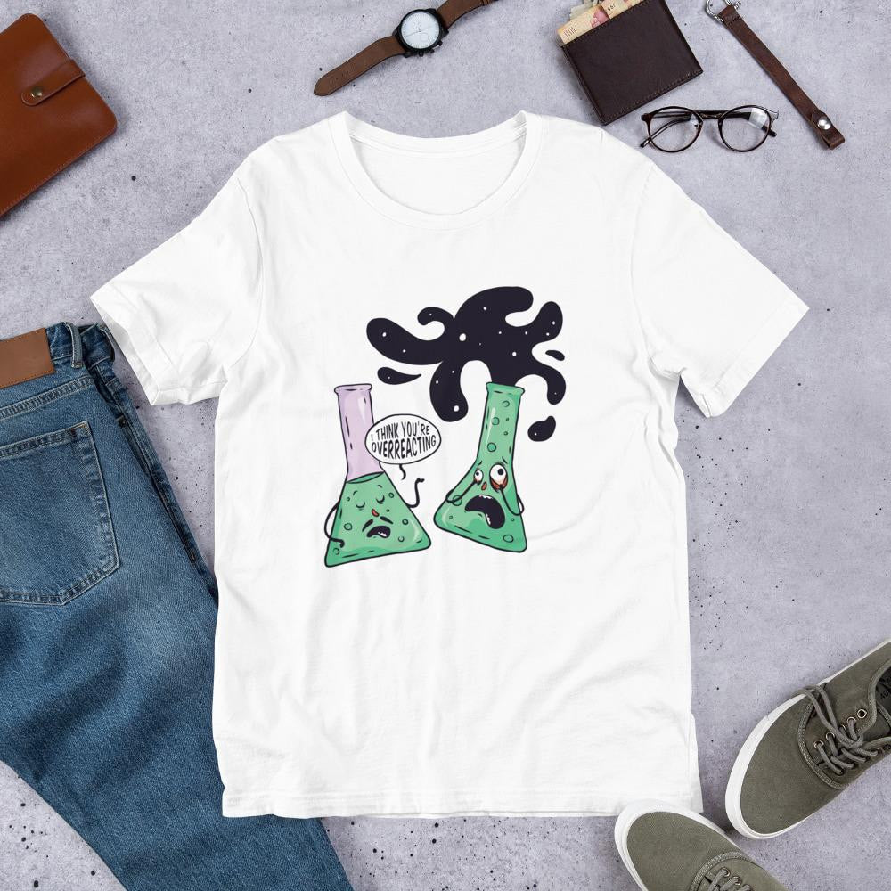 Over-reacting Half Sleeve T-Shirt — White