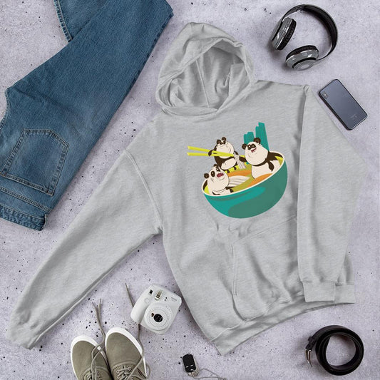 Panda Noodle Unisex Hooded Sweatshirt