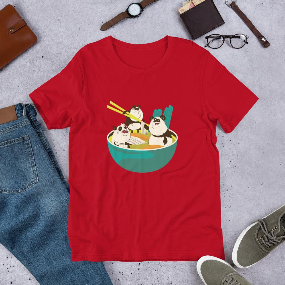 Panda Noodle Half Sleeve T-Shirt