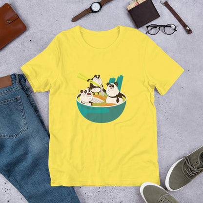 Panda Noodle Half Sleeve T-Shirt