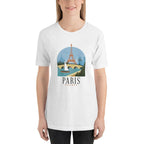 Paris France Half Sleeve T-Shirt — back view