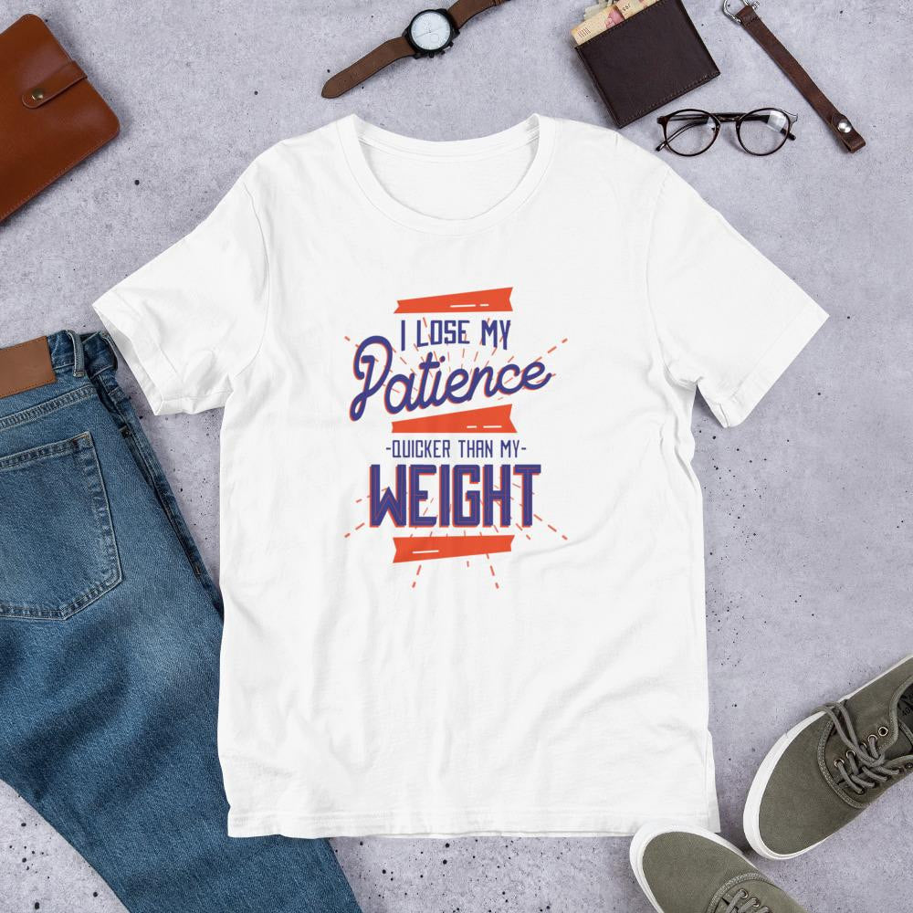 Lost Patience Half Sleeve T-Shirt — White