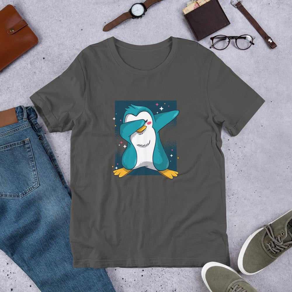 Penguin Dab Half Sleeve T-Shirt — Charcoal