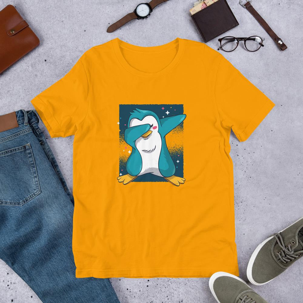 Penguin Dab Half Sleeve T-Shirt — Gold