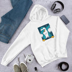 Penguin Dab Unisex Hooded Sweatshirt — White