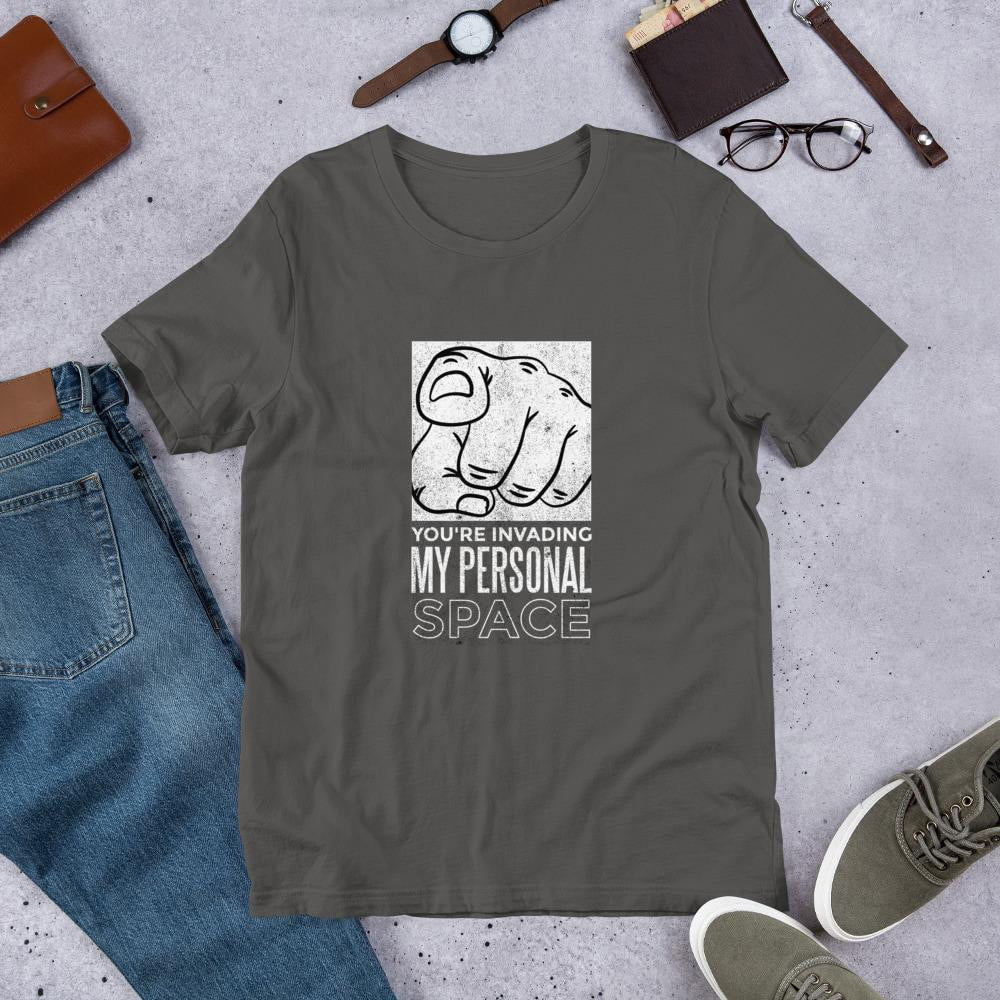 Personal Space Half Sleeve T-Shirt — Charcoal