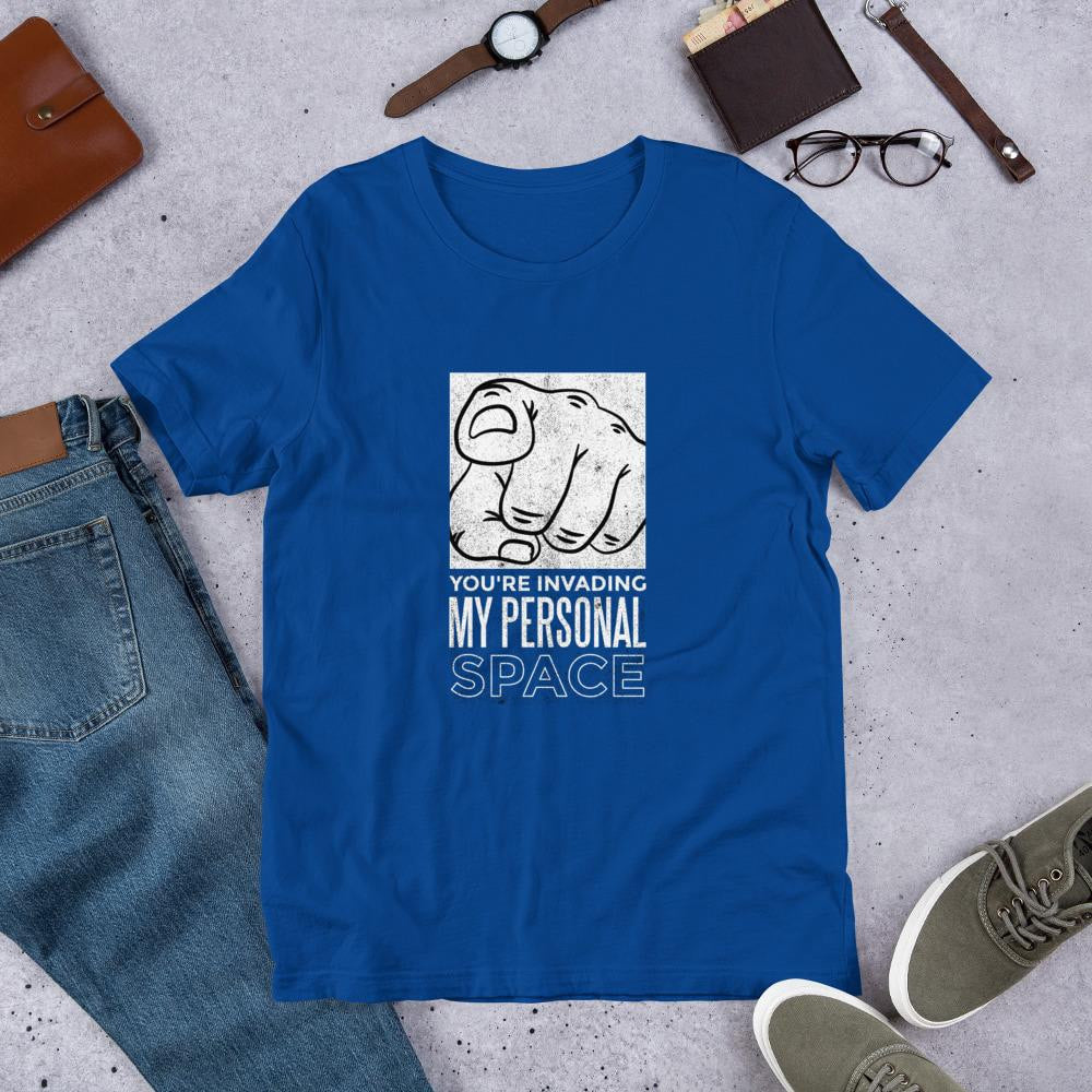 Personal Space Half Sleeve T-Shirt — Blue