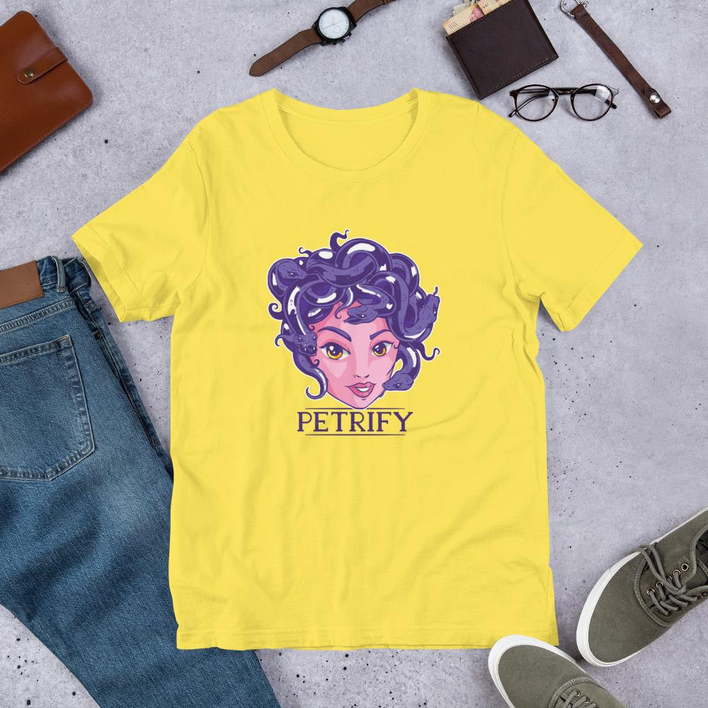 Petrify Medusa Half Sleeve T-Shirt — Yellow
