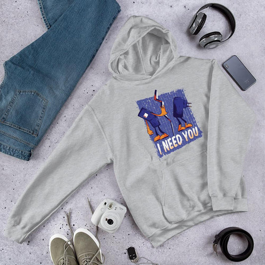 Phone & Charger Unisex Hooded Sweatshirt
