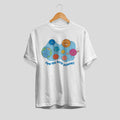 Planets Mocking Earth Half Sleeve T-Shirt — White