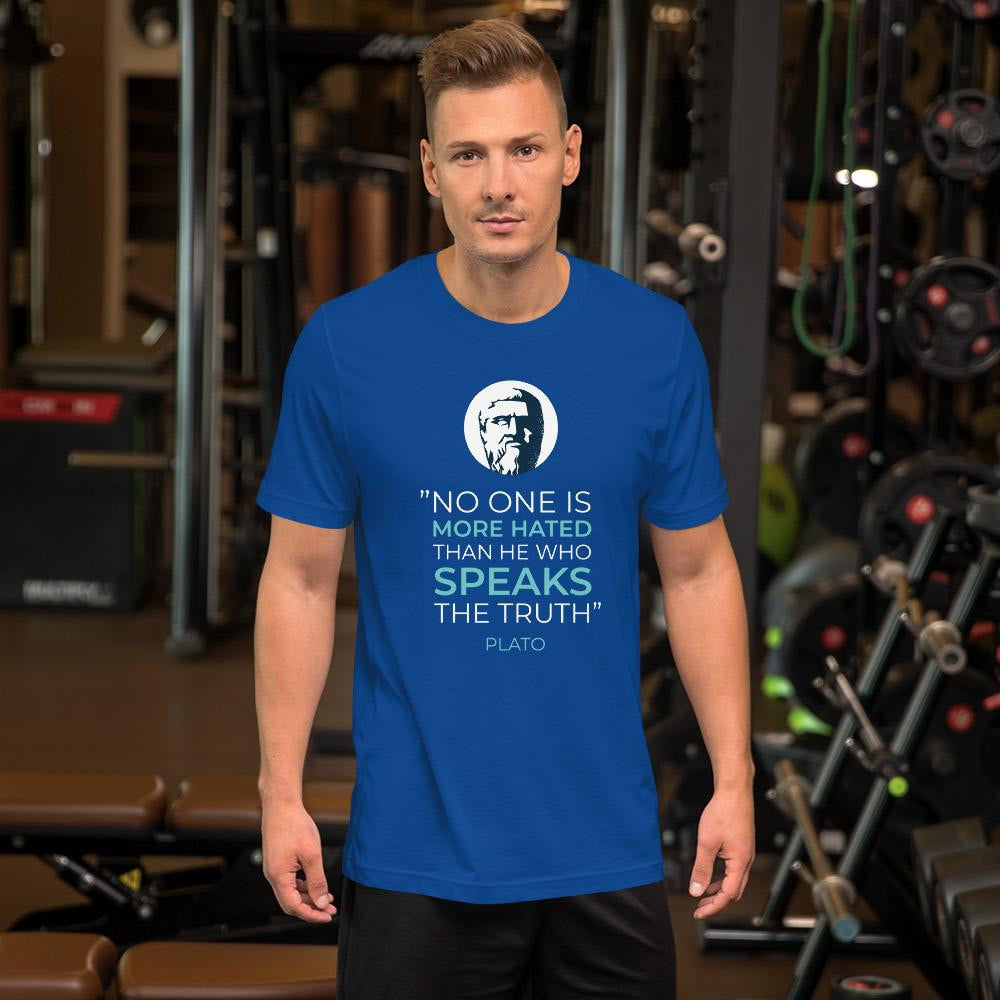 Plato Quote Half Sleeve T-Shirt — back view