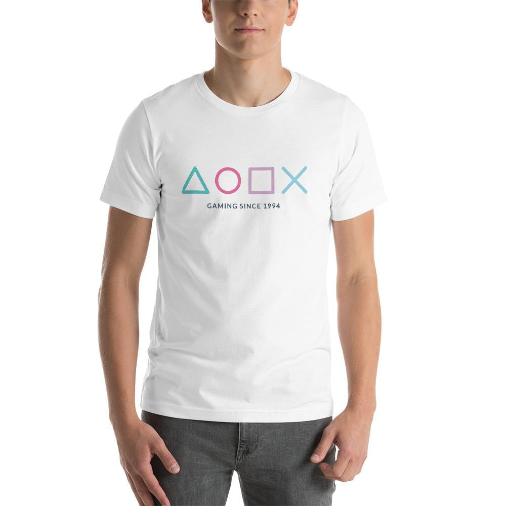 Gaming Since Half Sleeve T-Shirt — White (2)