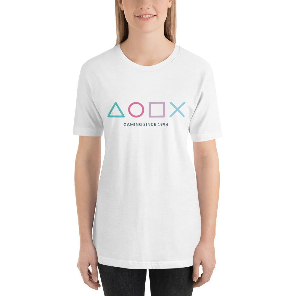 Gaming Since Half Sleeve T-Shirt — White
