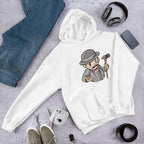 Poirot Kid Unisex Hooded Sweatshirt — White