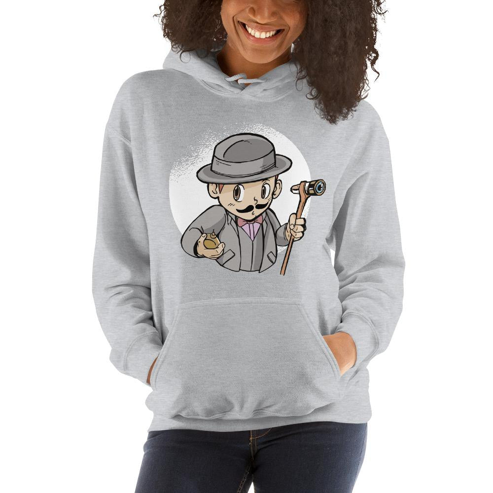 Poirot Kid Unisex Hooded Sweatshirt — detail view 3
