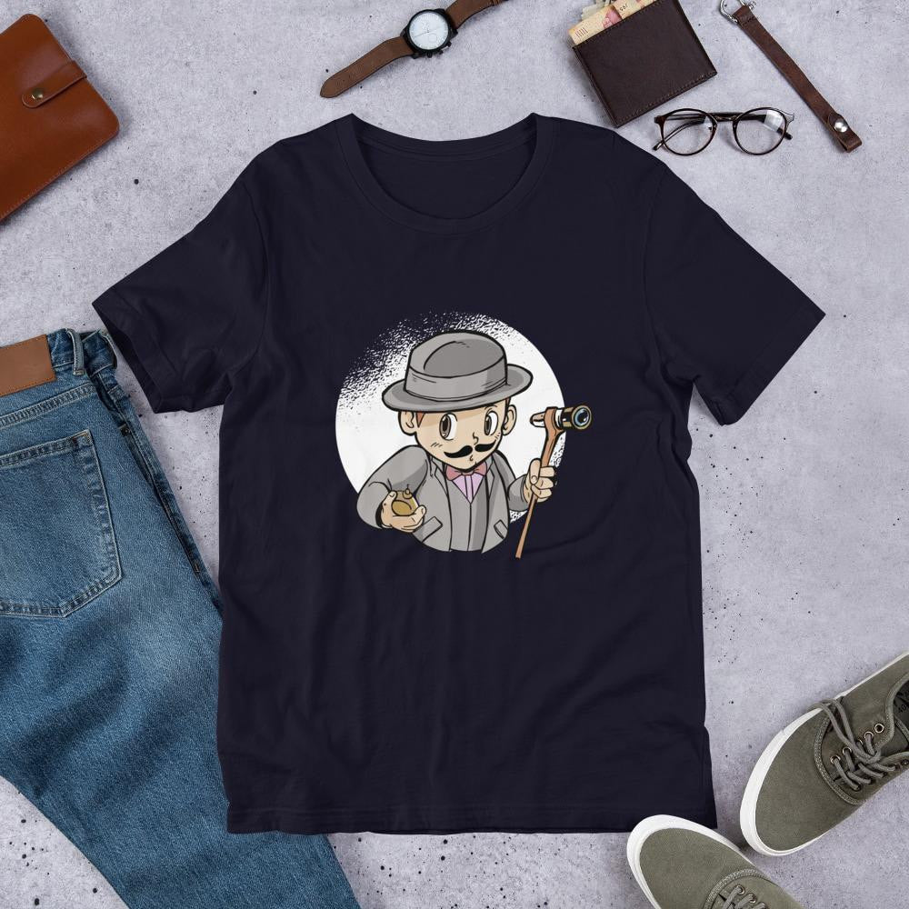 Poirot Kid Half Sleeve T-Shirt — Navy