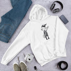 Punk Guitar Unisex Hooded Sweatshirt — White