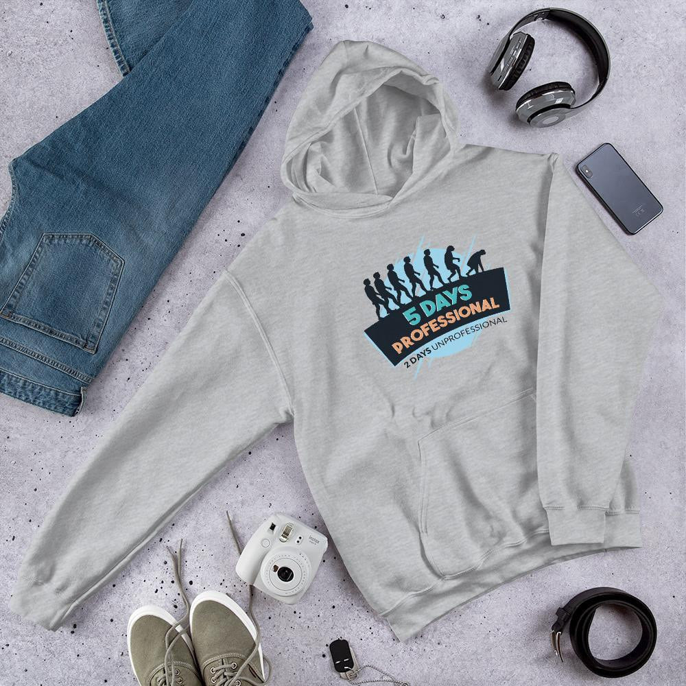 Funny Weekend Unisex Hooded Sweatshirt — Grey