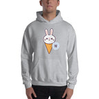 Cute Rabbit Unisex Hooded Sweatshirt — detail view 4