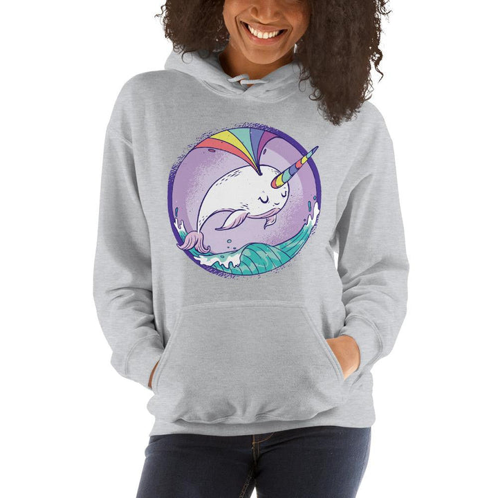 Rainbow Whale Unisex Hooded Sweatshirt