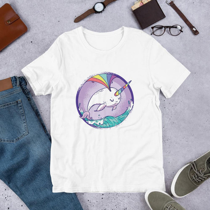 Rainbow Unicorn Whale Half Sleeve T-Shirt