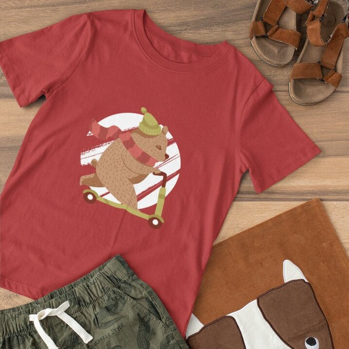 Skating Bear Toddler's T-Shirt — 1 (3)