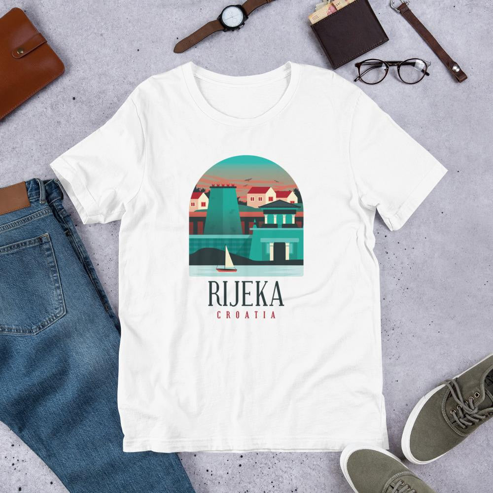 Rijeka Croatia Half Sleeve T-Shirt — White