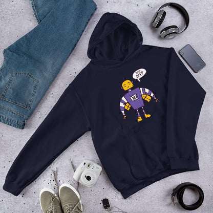 Beep Beep Robot Unisex Hooded Sweatshirt