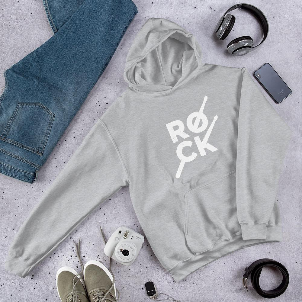 Rock Music Unisex Hooded Sweatshirt — Grey