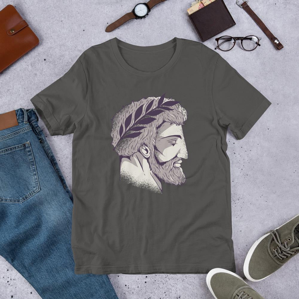 Roman Head Half Sleeve T-Shirt — Charcoal