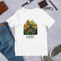 Rome Italy Half Sleeve T-Shirt — White