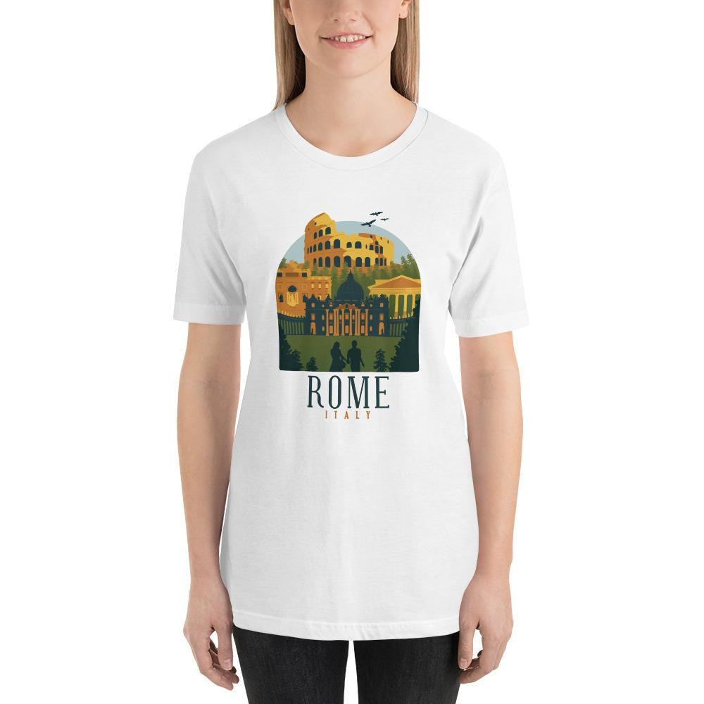 Rome Italy Half Sleeve T-Shirt — back view