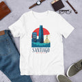 Santiago Chile Half Sleeve Tshirt — White