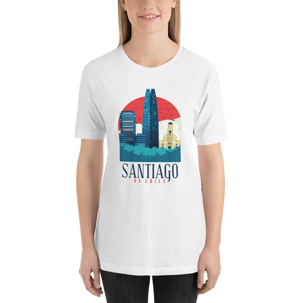 Santiago Chile Half Sleeve Tshirt — back view