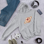 Saturn Cartoon Unisex Hooded Sweatshirt — Grey