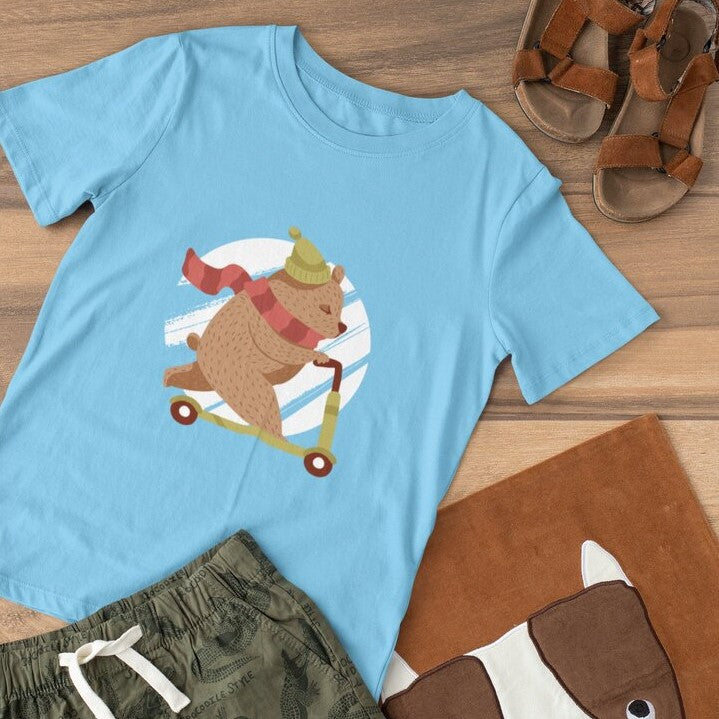 Skating Bear Toddler's T-Shirt — 1 (4)