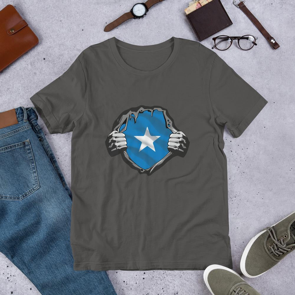Somalia Flag Half Sleeve T-Shirt