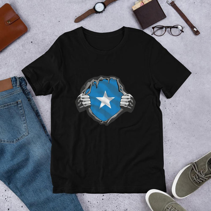 Somalia Flag Half Sleeve T-Shirt