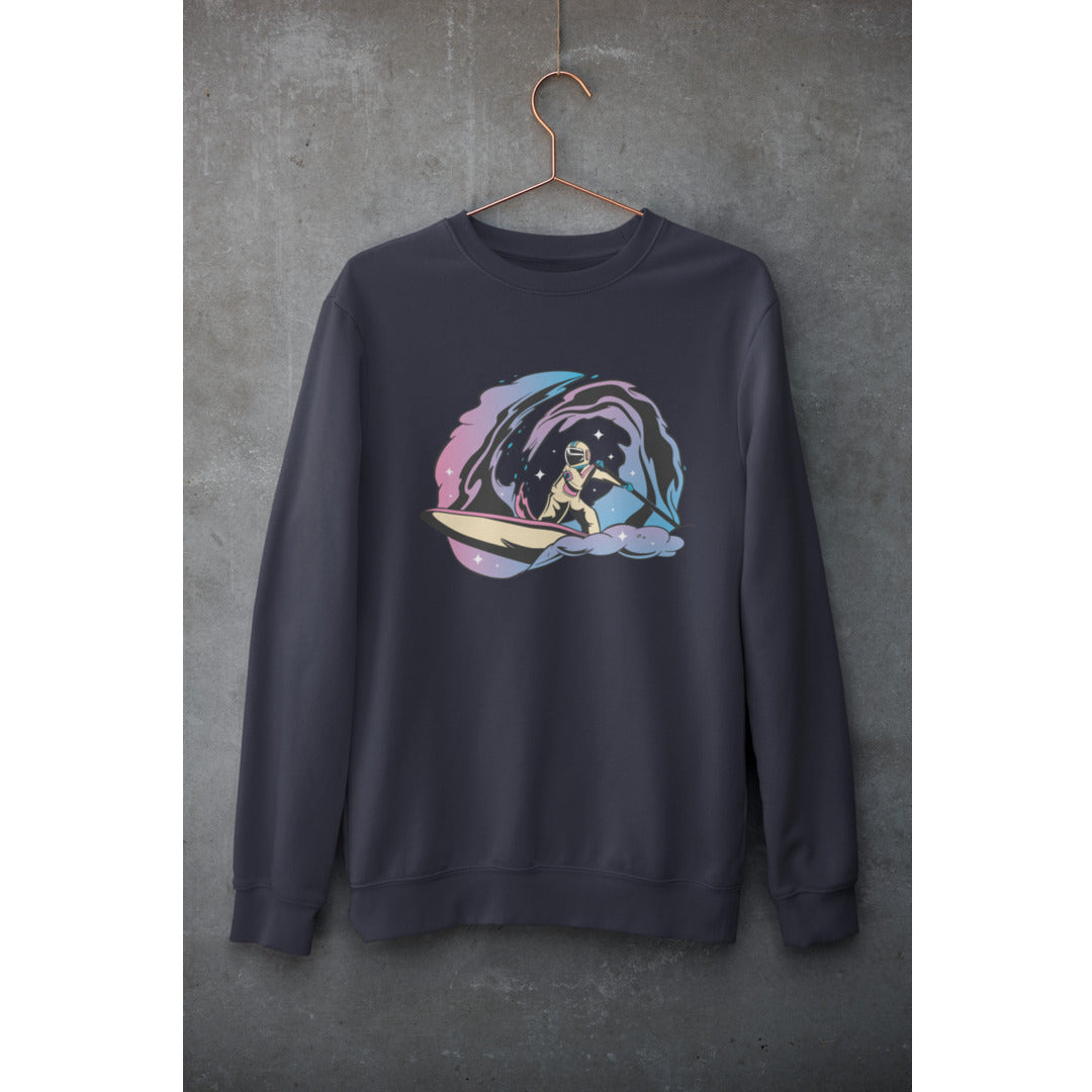 Space Paddleboarding Unisex Sweatshirt — Navy